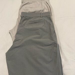 Nike Men's Gray and Tan Dri Fit Golf Shorts 38